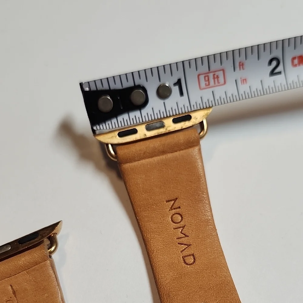 Nomad Tan Leather Watch Band with Gold Hardware